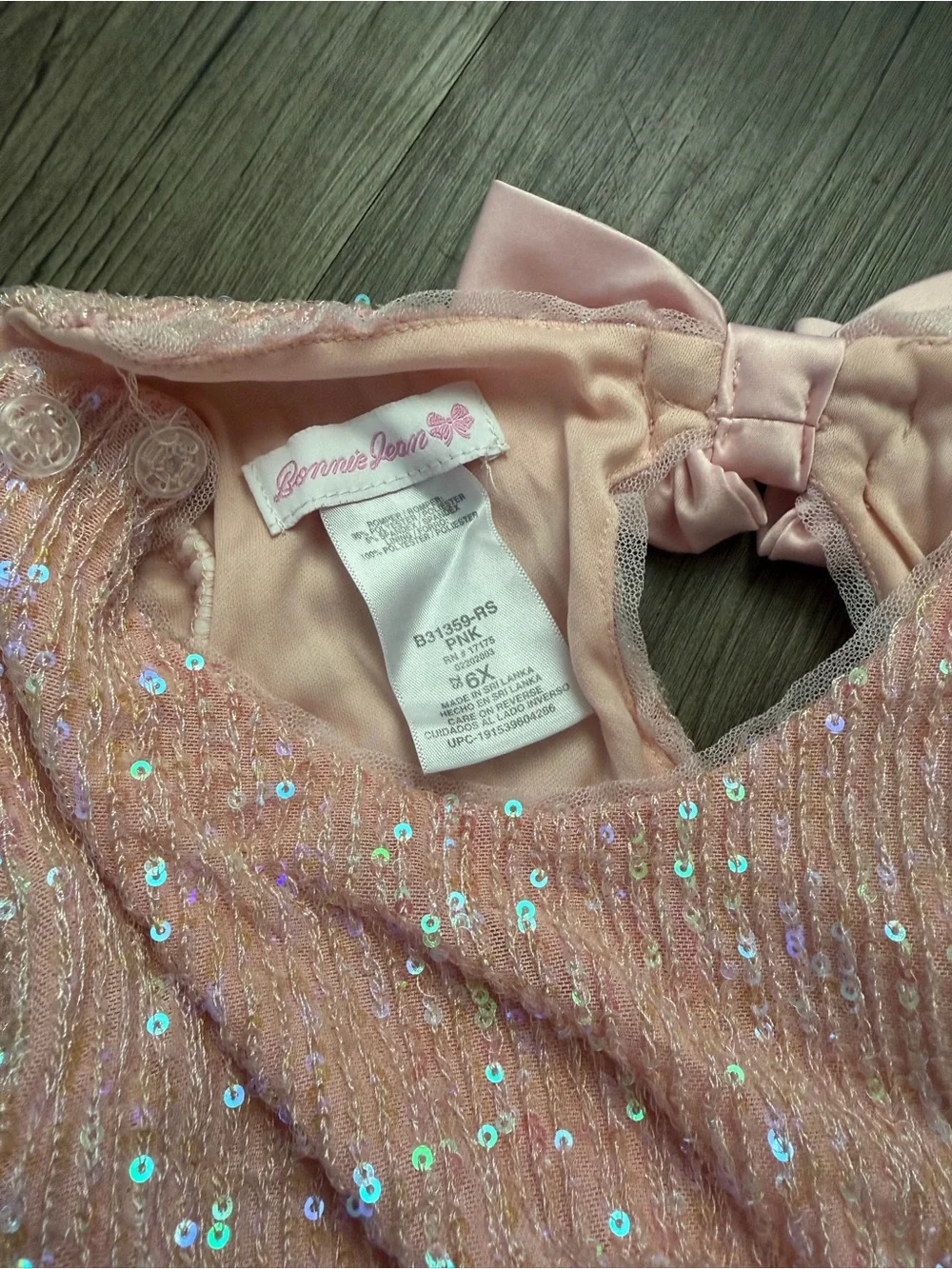 Bonnie Jean Pink Iridescent Sequin Dress